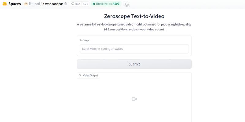 Zeroscope Text To Video